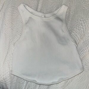 White Nikibiki crop tank top